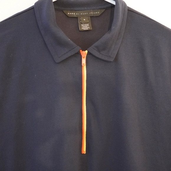 MARC BY MARC JACOBS Navy Zipper Golf Polo Shirt - Picture 4 of 7